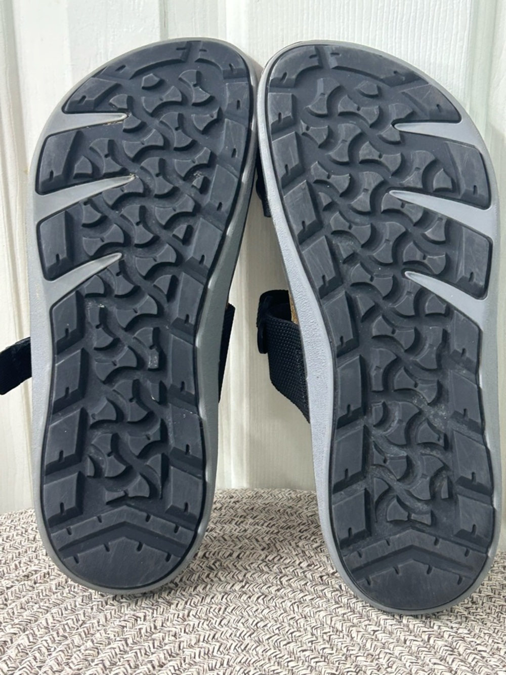 Birkenstock Sahara Futura Double Strap Black Sandals Women’s 9 Men’s 7 - Picture 9 of 10